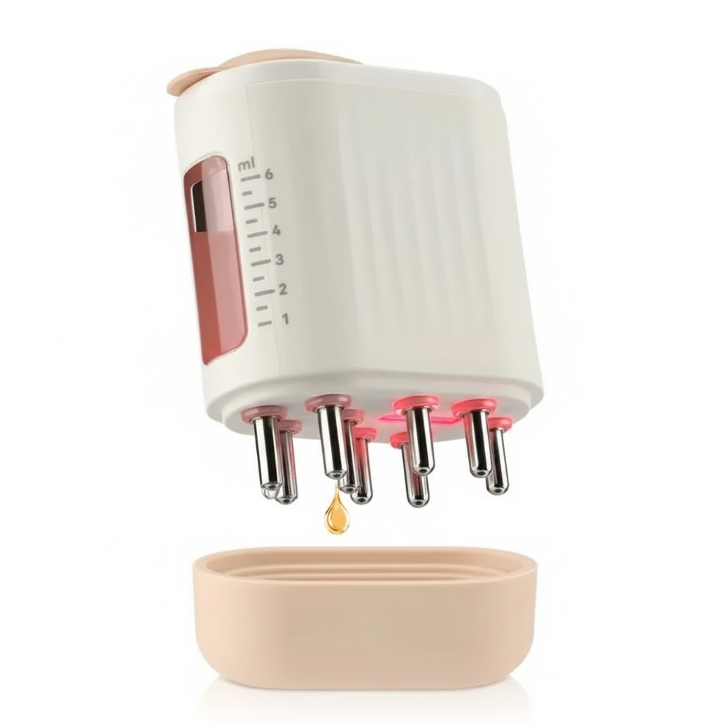 LED Scalp Therapy Massager with red light therapy and microcurrent technology