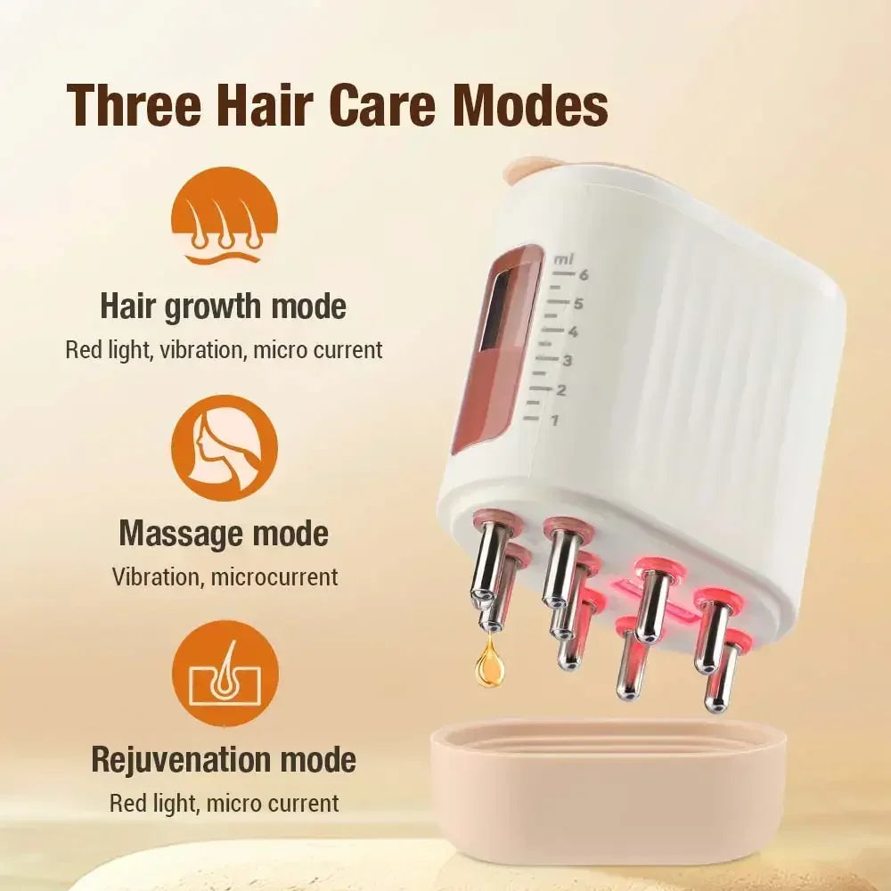 Premium scalp massager with 625nm red light for hair wellness