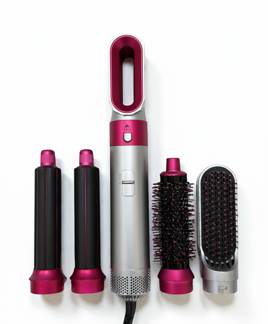 All-in-One Hair Styler in Dusty Rose Pink - 5-in-1 styling tool